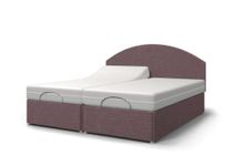 Backcarebeds Majestic Twin (6Ft Super King) Electric Adjustable Bed Comes with Memory Foam Mattress & Quiet Motors | Mobility Beds | Headboard 1A in Woven Grape Colour