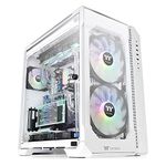 Thermaltake View 51 Snow Motherboard Sync ARGB E-ATX Full Tower Gaming Computer Case with 2 200mm ARGB 5V Motherboard Sync RGB Fans + 140mm Black Rear Fan Pre-Installed CA-1Q6-00M6WN-00