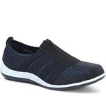 Pavers Women’s Zip-Up Trainers in Navy - Active Footwear with Breathable Mesh Upper - Ladies Versatile Shoes for Everyday Wear - Size 6 UK/EU 39