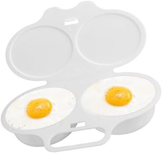 Microwave Egg Poacher, Egg Poacher Cups, Reusable Poached Egg Maker Microwave Egg Cooker, 2 Cup Microwave Egg Poacher with Lid,Double Cups Egg Boiler for Home Kitchen Gadgets (1 Pcs)