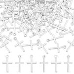 UNICRAFTALE 100 pcs Cross Charms Tibetan Style Cross Pendants Alloy Charms Metal Pendants Antique Silver Small Punk Charms for Jewelry Making Crafting Findings Accessory for DIY Necklace Bracelet