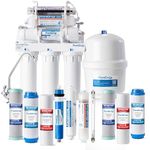 PureDrop RTW5AK-UV Reverse Osmosis Water Filter System with Alkaline Remineralization & UV Filter, 7-Stage RO Water Filter System, Under Sink Water Filtration System Plus Extra 3 Filters, 50 GPD