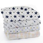 muslin swaddle wrap for baby muslin swaddle Pure Cotton Muslin Baby Swaddle Blanket, Wrap Cloth Cotton Swaddle for Newborn Baby Girl's and Boy's Soft Premium Cotton Swaddle Blanket-Pack Of 4 With Size 120X100 CM - Way to Sky