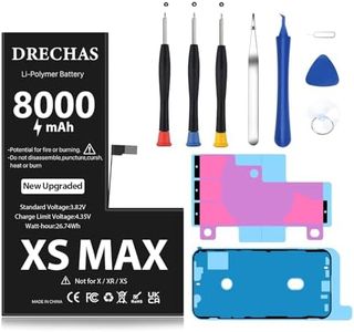 [8000mAh]Battery for iPhone XS MAX, 2024 New Upgraded High Capacity 0 Cycle Li-Polymer Replacement Battery for iPhone XS Models A1921, A2101, A2102, A2104 with Complete Professional Repair Tool Kit