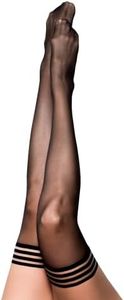 Kix'ies Thigh Highs | Thigh High Womens Stockings with No Slip Grip Stay Ups Thigh Bands | Womens Thigh High Stockings | Sexy Thigh High Stockings & Lingerie for Women (Taylor Black | 1315B)