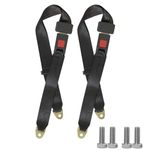 2 Pack Universal Seat Belt,2 Point Safety Seat Belts, Adjustable Lap Strap Buckle for Fits Go Kart, Van,UTV,VR, Buggies, Minivan,Pickup and Truck