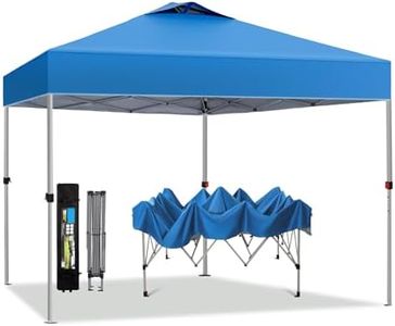 MFSTUDIO 10x10 Pop Up Canopy Tent, Gazebo Shelter Sun Shade Canopies Waterproof Patio Portable Popup Screened Tents for Beach,Parties,Camping,Blue