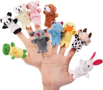PLAYZOCO Marionetas Dedos Peluche Animales, Juego de títeres de Dedo de Animales, Juguetes Educativos, Marionetas Animales, Títere de Dedo, Finger Puppet, Material Felpa, 10 Unidades, Animales