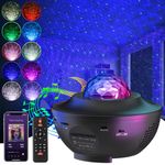 Galaxy Projector, Cinnyc Star Projector with Remote Control,Music Bluetooth Speaker,Timer,Ocean Wave Star Sky LED Night Light Lamp for Baby,Kids Bedroom,Stage,Birthdays,Christmas