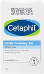 CETAPHIL Gentle Cleansing Bar 127g, Face & Body Cleanser For Dry to Normal Sensitive Skin, With hydrating Glycerin, Hypoallergenic, Dermatologist Tested