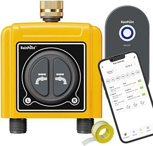 RAINPOINT Sprinkler Timer, WiFi Hose Timer, Smart Water Timer for Garden, Drip Irrigation Controller System with Wi-Fi Hub Automatic Manual Watering, Alexa APP Voice Control, V2