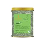 LUXMI Estates Fennel Mint Herbal Tea 100Gm Tin Caddy | Usda Certified Organic Herbal Tea | Caffeine-Free | 50 Cups, Loose Leaves