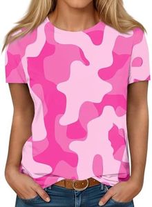 Generic Plus Size Tops for Women Women's T-Shirts Womens Shirt Cute Graphic Blessed Shirt Short Sleeve Tees Funny Inspirational Teacher T-Shirt Tops 2024 Tee Shirts Womens Pink 3XL