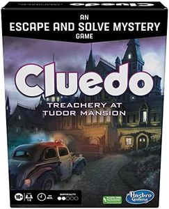 Hasbro Gaming, Cluedo Board Game Treachery at Tudor Mansion, Escape Room Game, Cooperative Family Board Game, Mystery Games