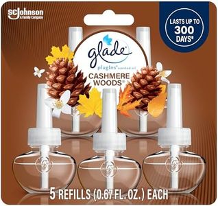 Glade Plugins Scented Oil Air Freshener Refill, Cashmere Woods, 5Count