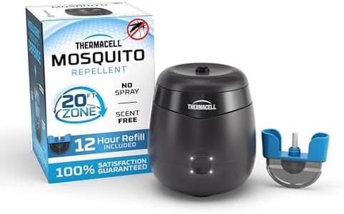Thermacell E55 E-Series Rechargeable Mosquito Repeller with 20’ Mosquito Protection Zone; Graphite; Includes 12-Hr Repellent Refill; Bug Spray Alternative; Scent Free; No Candle or Flame