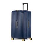 EUME Trunk Check-in Medium Plus Luggage 66 Cm Trolley Bags Expandable to 74 Cm for Travel | German Bayer Polycarbonate (PC) 8 SilentRun Wheels Suitcase (Midnight Blue)