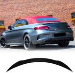 MCARCAR KIT A205 Trunk Spoiler for Mercedes Benz C Class W205 A205 C43 C63 AMG Convertible 2Door 2015-2020 Gloss Black Fiberglass Rear Tail Lip Deck Boot High End Wing Factory Outlet