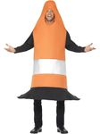 Smiffy's Men's Traffic Cone Costume, Orange, One Size