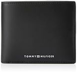 Tommy Hilfiger Men's TH SPW Leather Extra CC and Coin AM0AM11872 Wallets, Black (Black), OS