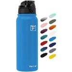 Fanhaw 20 Oz Insulated Stainless Steel Water Bottle with 1 Lid (Chug Lid) - For Kids, Women, Men | Leak & Sweat Proof with Anti-Dust Lid (Sky Blue)