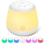 Dreamegg White Noise Machine, Portable Sound Machine with 8 Night Light for Baby Kids, White Noise Sound Machine with 24 Sounds, Pink&White Noise for Sleep Nursery Travel, Baby&Toddler Sleep Aid Gift