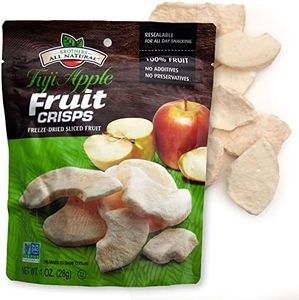 Brothers All Natural, Fuji Apple Freeze Dried Fruit Crisps, Gluten Free, Non-GMO, Nothing Added, 1 oz. Resealable Pouch (Pack of 8)