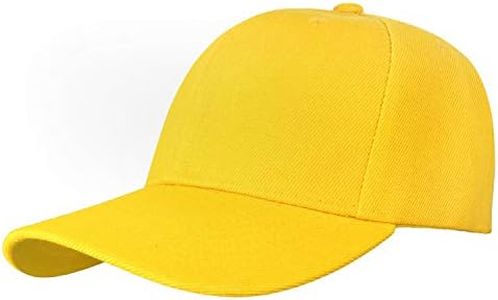 Falari Baseball Cap Adjustable Size for Running Workouts and Outdoor Activities All Seasons, 1pc Yellow, One Size