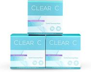 Clear C Eyelid Wipes Pre-Moistened for Dry Eyes – Rinse Free Eye Lid Cleaning Wipes – Individually Wrapped Travel Eye Wipes, 3 Boxes of 30
