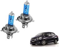 WolkomHome Car H4 halogen headlight bulb 12V 130/100W 5000K Cool Blue Headlights Lamp Light Bulb Replacement for Honda Amaze Type-2