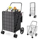 Goplus Folding Shopping Cart for Gr