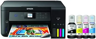 Epson EcoTank ET-2750 Wireless Color All-in-One Cartridge-Free Supertank Printer with Scanner, Copier and Ethernet, Regular