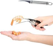 2PCS Shrimp Deveiner Tool and Shrimp Peeler Set, Stainless Steel Prawn Peeler Shrimp Cleaner Knife, Lobster, Prawn,Peeler,Shrimp Shell Knife,