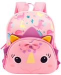 Toyshine 12" Cute Baby Dino Face Backpack for Kids Girls Boys Toddler Backpack Preschool Nursery Travel Bag,Mini Size