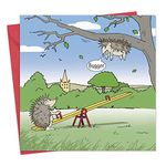 Twizler Funny Card with Hedgehogs - Blank Card - Happy Birthday Card - Humour Card - Mothers Day Card - Fathers Day Card - Valentines Day - Teenager Card - Get Well Soon - New Home