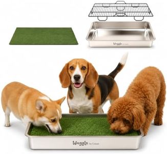 27.56” x 19.69” Stainless Steel Dog Potty Tray with Removable Grate – Fast Cleanup, Odor Control, Indoor & Outdoor Use for Small, Medium Dogs