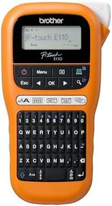 Brother PT-E110 Label Maker, P-Touch Electrician Label Printer, Handheld, QWERTY Keyboard, Up to 12mm Labels, Includes 12mm Black on White Tape Cassette