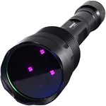 DARKBEAM UV Torches 365 nm Ultraviolet Black Light, LED Light Portable Woodsche Lamp, 36 W Powerful Blacklight for Detecting Animal Urine, Leak, Minerals, Urine Glass with 2 Batteries, B30