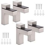 Yakamoz 4pcs Adjustable Wood Glass Shelf Bracket Zinc Alloy Glass Clamp Holder Shelf Support for 5-30MM Thickness Glass