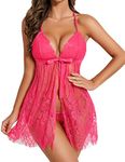 Avidlove Lingerie for Women Fairy Dress Babydoll Lingerie for Women Open front Chemise Lingerie (Red,S)