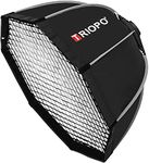 Triopo 120cm K120 Foldable Portable Bowens Mount Octagon Softbox for Studio Flash Strobe LED Lights + Carrying Bag + Grid (2nd Generation) | 1-Yr Warranty