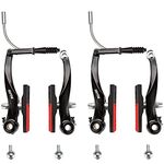 RUJOI Bike Brake kit,Bike V Brake Set with 72mm Superior V-Brake Shoes,Ideal for Mountain,BMX Bike Brake Set Upgrade