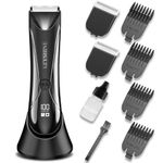 Keyshine 2 in 1 Groin Hair Trimmer & Body Groomer for Men, Ball Shaver with Different Replaceable Ceramic Blades Specifically Designed to Balance Safety and Sharpness, Keep Your Trim Neat Clean