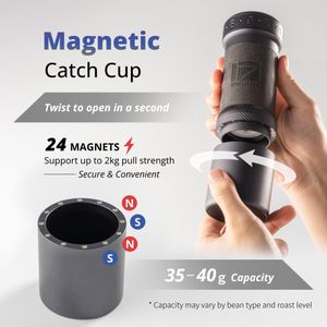 1Zpresso K-Ultra Manual Coffee Grinder Silver – Stainless Steel Burr, Foldable Handle, Adjustable Settings, Carrying Case