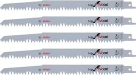 Bosch Professional 5 Recip Saw Blades S 1531 L Top for Wood (Wood, 240 x 19 x 1.5 mm, Accessories for Recip Saws)