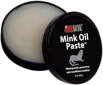 JobSite Premium Mink Oil Leather Waterproof Paste - Preserve Leather Boots & Shoes - 3 oz