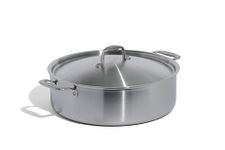 Made In Cookware - 10 Quart Stainless Steel Rondeau Pot w/Lid - 5 Ply Stainless Clad - Professional Cookware - Made in Italy - Induction Compatible