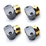 cozyou 4 Pack Heavy Duty Garden Hose Repair Fittings, Aluminum Mender Female Male Hose Repair Coupler Connector with Clamp, Fits All 3/4 Inch or 5/8 Inch Garden Hose