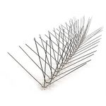 Bird-X STS-24 Regular Width 6-inch Stainless Steel Bird Spikes, Metal Roof Guard Pigeon Prevention, Rodent Deterrent, Animal and Pest Control Supplies, 24 feet