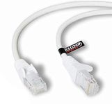 rhinocables CAT 6 High-Speed Gigabit Ethernet Cable - Patch Network Lead for LAN| Snagless UTP With LSZH Jacket | RJ45 Connector - Internet, Router, Modem, Smart TV, PC & More (10m, White, Pack of 1)